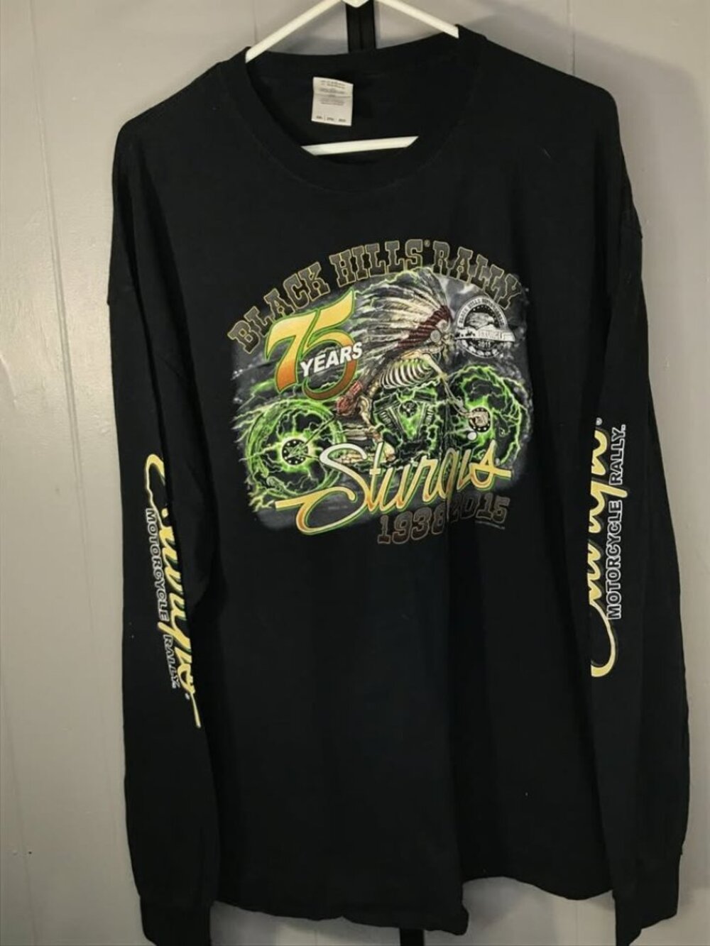 Sturgis 75th Anniversary Motorcycle Rally South Dakota Skeleton Lightning Long